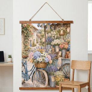 Bloomcore Flower Market Bicycle Hanging Tapestry