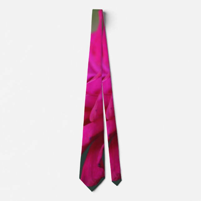Bloomed Pink Rose Neck Tie (Front)