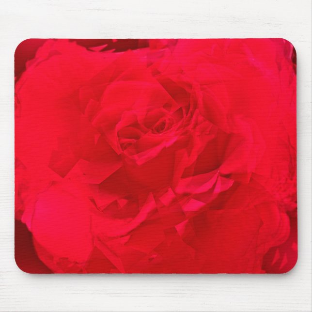Bloomed Rose Profound Red Mouse Pad (Front)
