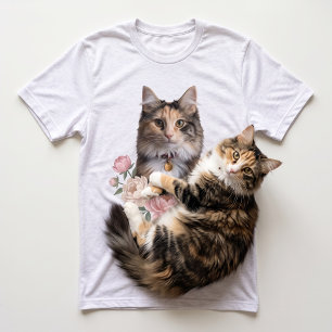 Bloomew Pet Photo Floral Gouache Tri-Blend Shirt