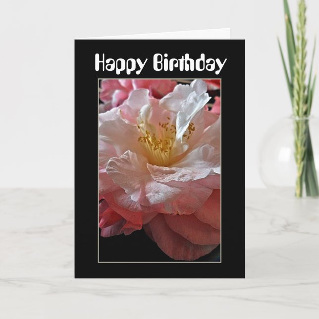 Bloomin' Camellias Birthday Card (Front)
