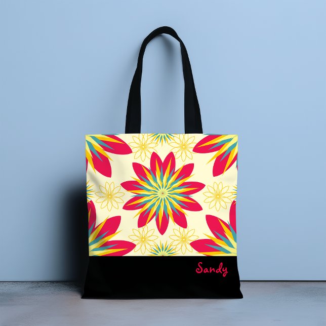 Bloomin' Good Start Floral Modern Personalised Tote Bag (Creator Uploaded)