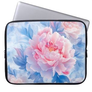 Blooming Abstract Watercolor Peony Laptop Sleeve