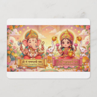 Blooming Abundance - Ganesha & Lakshmi