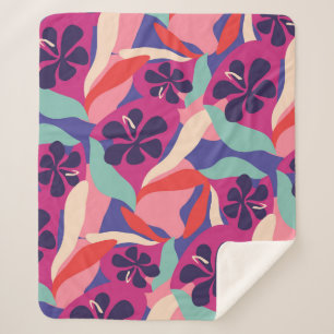 Blooming Aesthetic Sherpa Blanket