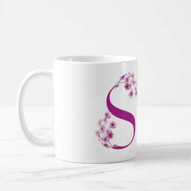 Blooming Alphabet Mug (Left)