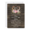 Blooming Antlers Country Chic Wedding Invitations