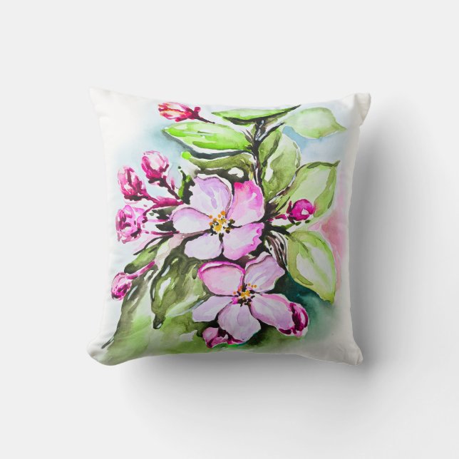  Blooming Apple Blossoms Cushion (Front)