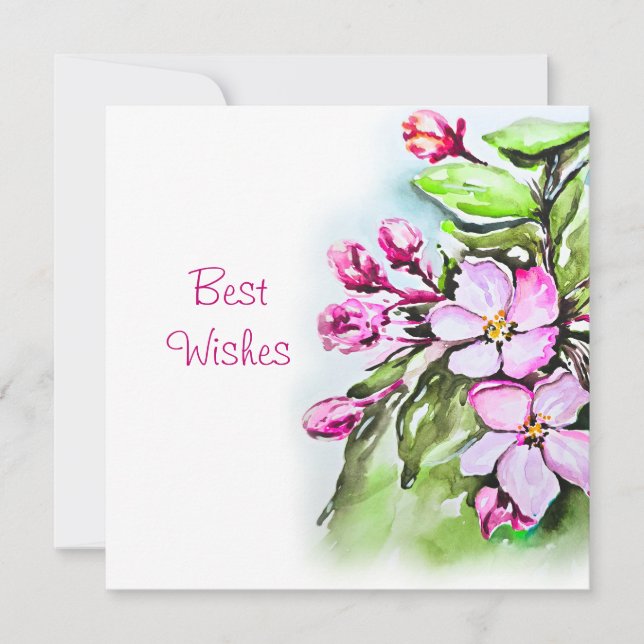 Blooming Apple Blossoms Invitation (Front)