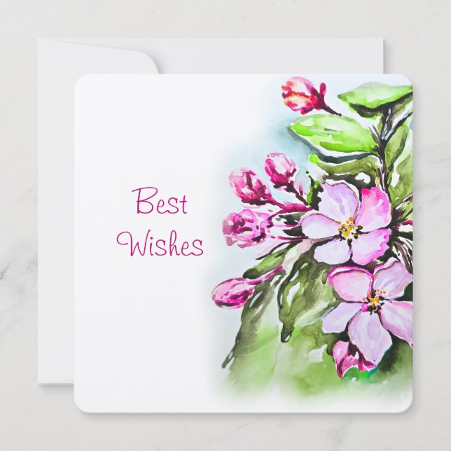 Blooming Apple Blossoms Invitation (Front)