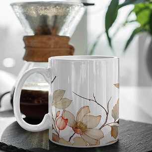 Blooming Autumn Watercolor Floral Coffee Mug