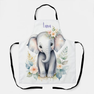 Blooming Baby Elephant Apron
