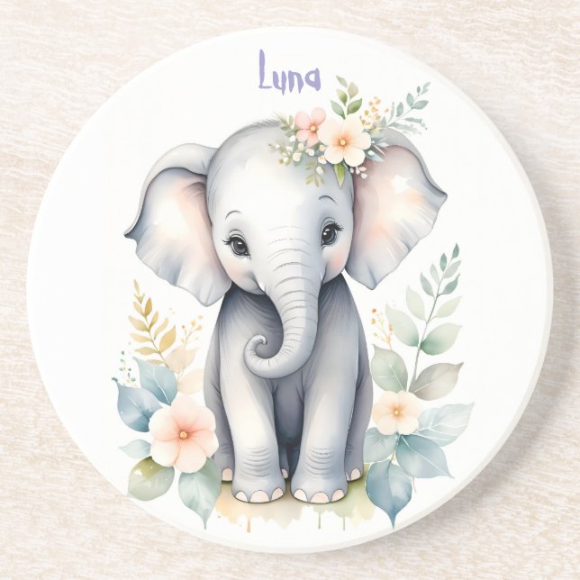 Blooming Baby Elephant Coaster (Front)