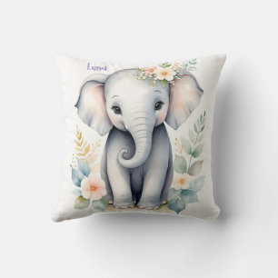 Blooming Baby Elephant Cushion
