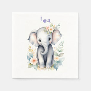 Blooming Baby Elephant Napkin