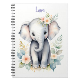 Blooming Baby Elephant Notebook