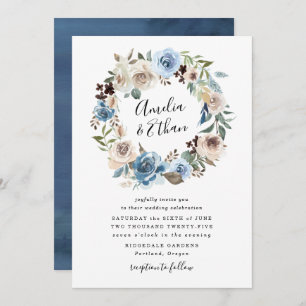 Blooming Beauty Floral Wedding Invitation
