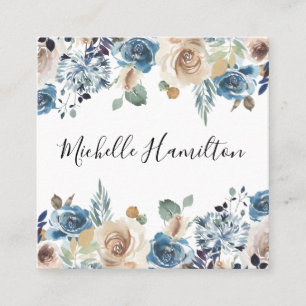 Blooming Beauty Square Business Card