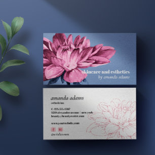 Blooming Beauty   Watercolor Skincare aesthetician Business Card