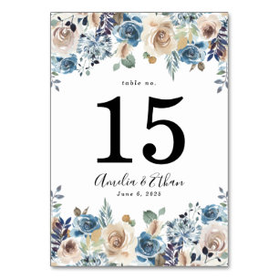 Blooming Beauty Wedding Table Number