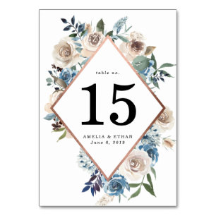 Blooming Beauty Wedding Table Number