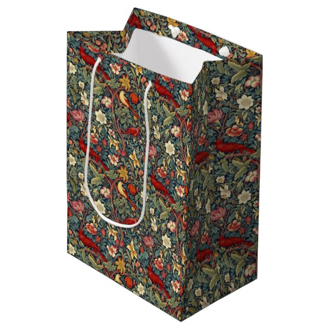 Blooming Birds Medium Gift Bag (Front Angled)