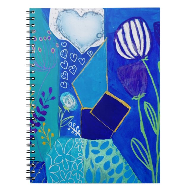 Blooming Blue Currants Notebook (Front)