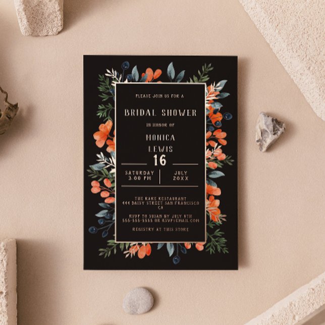 Blooming Botanical Rose Gold & Black Bridal Shower (Creator Uploaded)