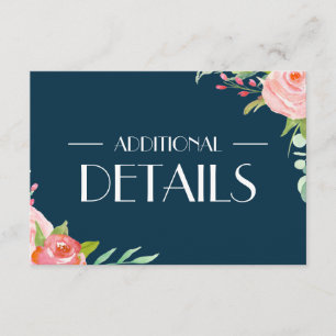 Blooming Botanicals Wedding Details Enclosure Card