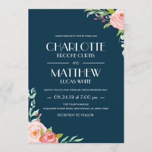 Blooming Botanicals Wedding Invitation