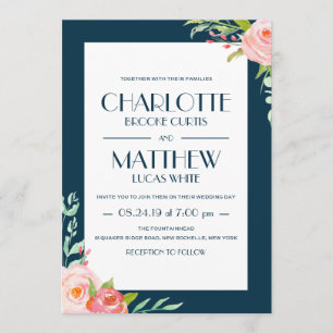 Blooming Botanicals Wedding Invitation