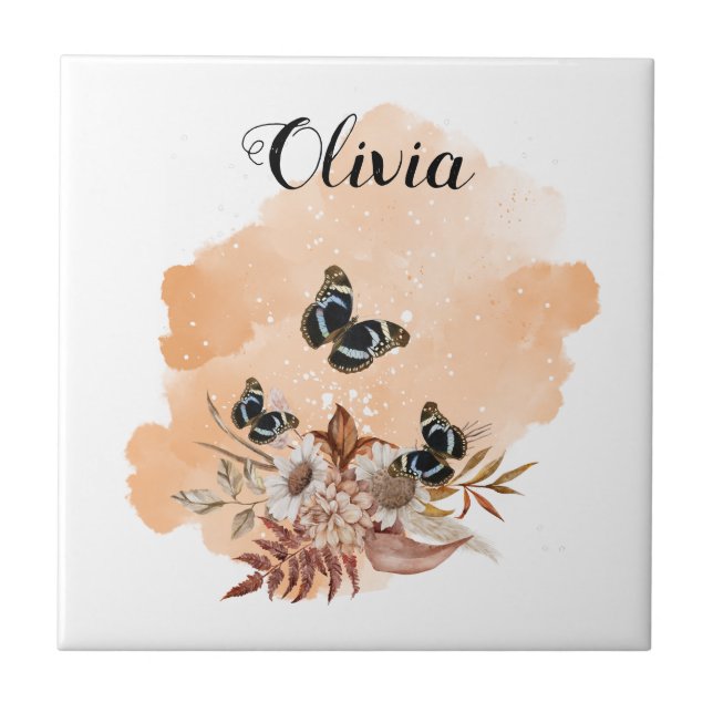 Blooming Bouquet Garden Ceramic Tile (Front)