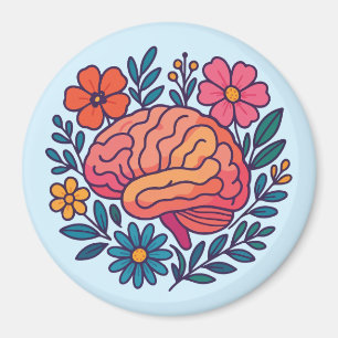 Blooming Brain Mental Wellness Magnet