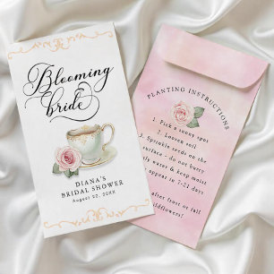 Blooming Bride Tea Party Seed Packet DIY Favour Flyer
