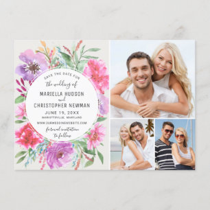 Blooming Bright Garden Watercolor Save the Date
