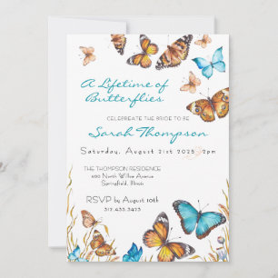 Blooming Butterflies Always Butterflies Bridal Invitation
