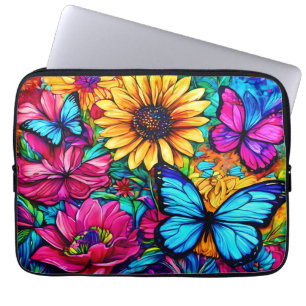 Blooming Butterfly Haven Laptop Sleeve
