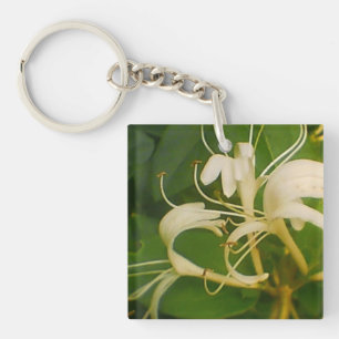 Blooming Butterfly Honeysuckles Key Ring