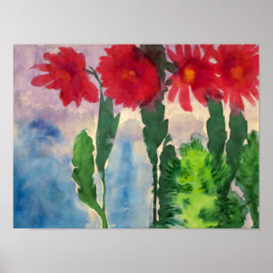 Blooming Cacti Emil Nolde Poster