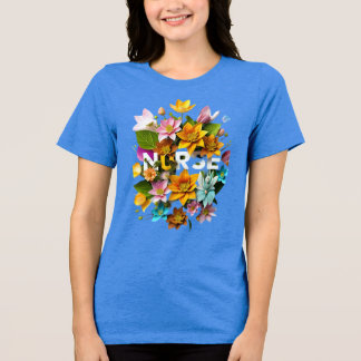 Blooming Care - Floral Tribute to Nurses Tri-Blend Shirt