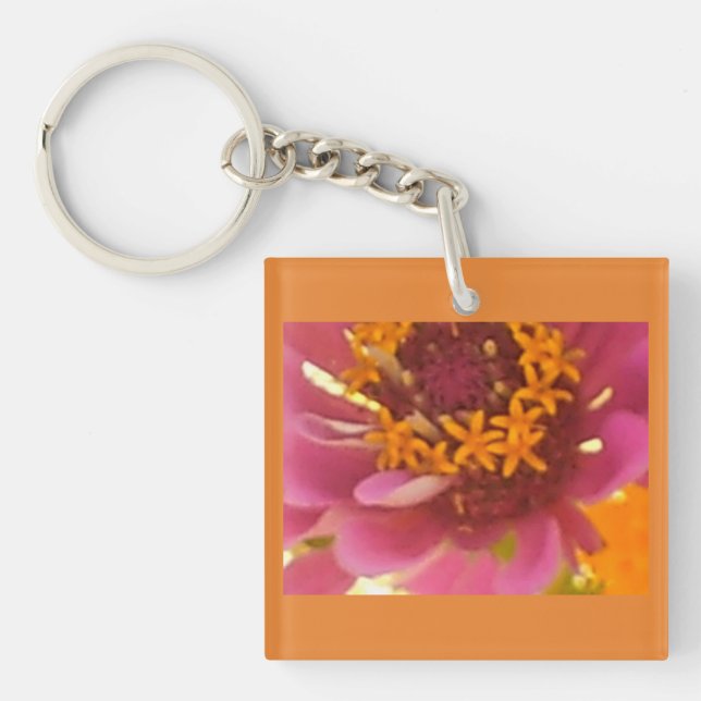 Blooming Carnation Key Ring (Front)