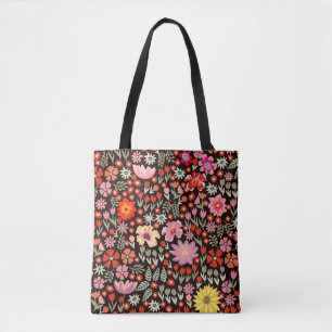 Blooming Carpet: Floral Vintage Seamless. Tote Bag