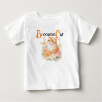 Blooming Cat: Elegant Orange and White in Bloom