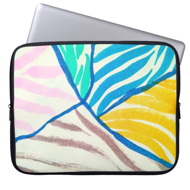 blooming cherry and butterflies seamless pattern.  laptop sleeve (Front)