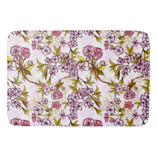 Blooming Cherry Blossom Pattern Bath Mat
