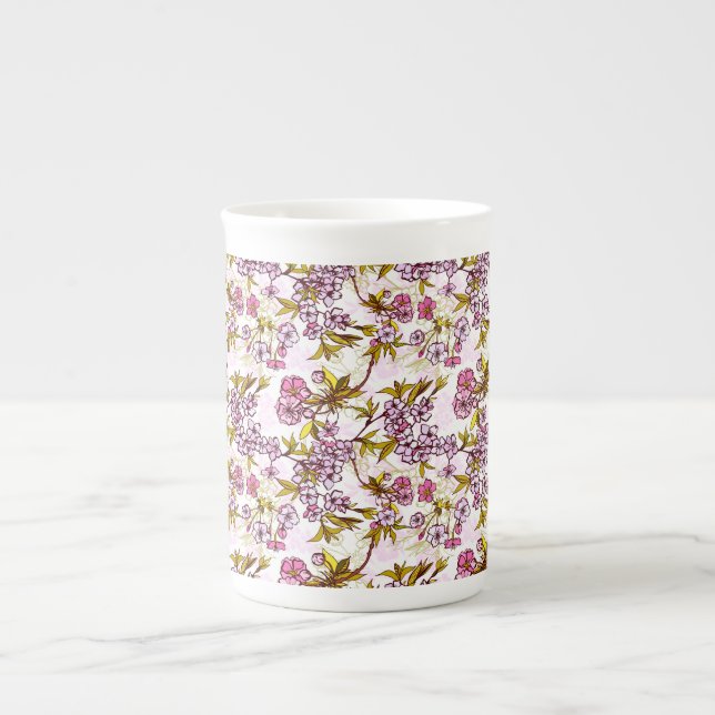 Blooming Cherry Blossom Pattern  Bone China Mug (Front)