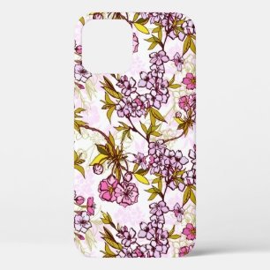 Blooming Cherry Blossom Pattern iPhone 12 Pro Case