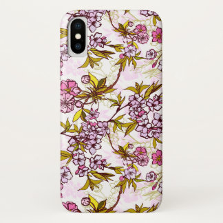 Blooming Cherry Blossom Pattern  iPhone X Case