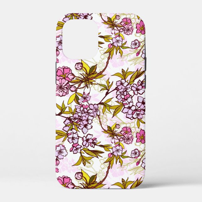 Blooming Cherry Blossom Pattern  Case-Mate iPhone Case (Back)