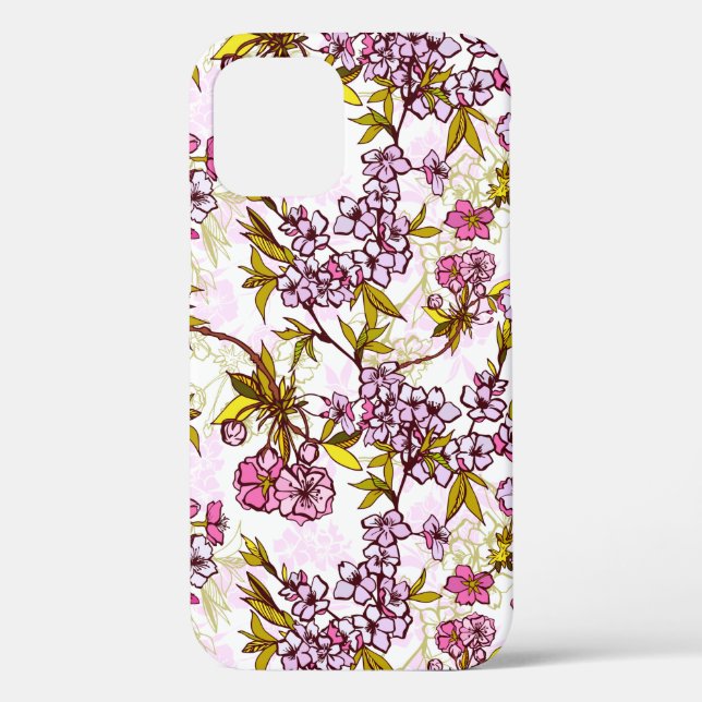 Blooming Cherry Blossom Pattern  Case-Mate iPhone Case (Back)